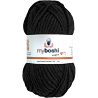 myboshi Hilo de ganchillo y punto | Modelo: No.1 con lana merino | hilo grueso | 196 Schwarz | 1 pieza